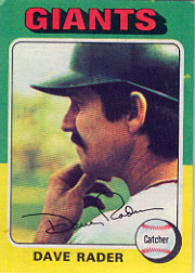 1975 Topps Baseball Cards      031      Dave Rader